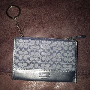 Navy Blue Coach Coin Purse